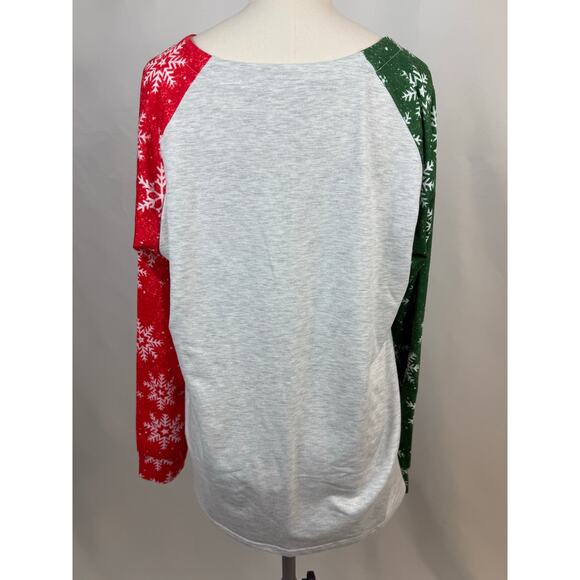 Funny‎ Christmas Drinking Reindeer Shirt XL Snowflake Sleeves Holiday Tequila - Picture 2 of 6